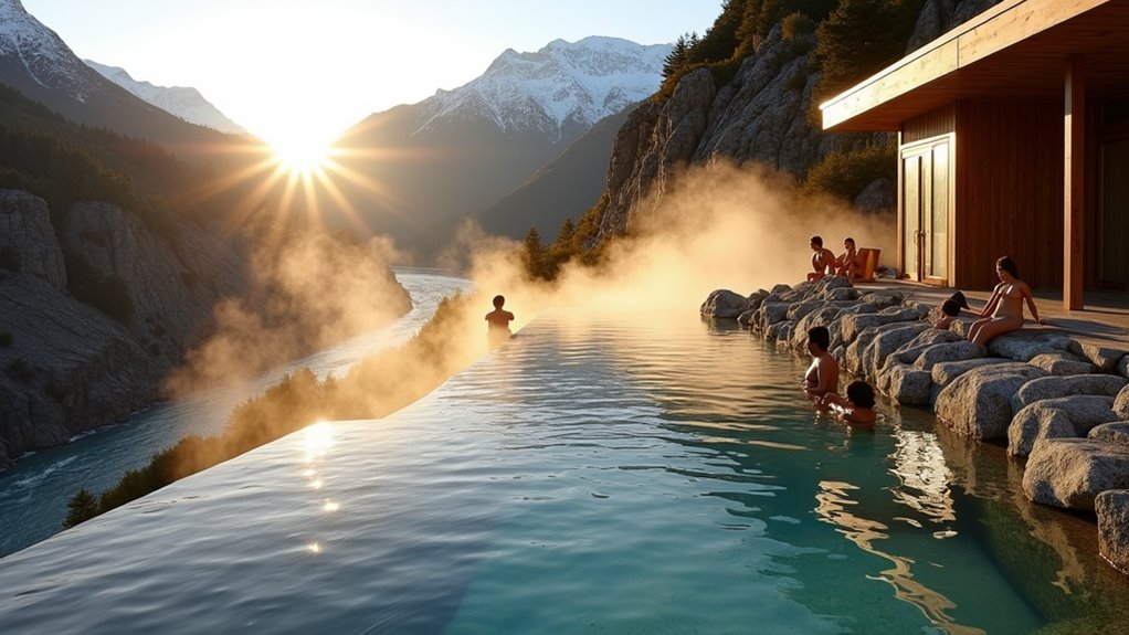 private canyon side hot baths