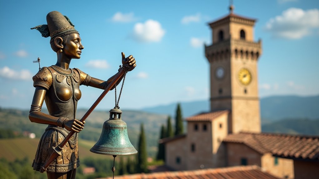 pulcinella strikes hourly chime