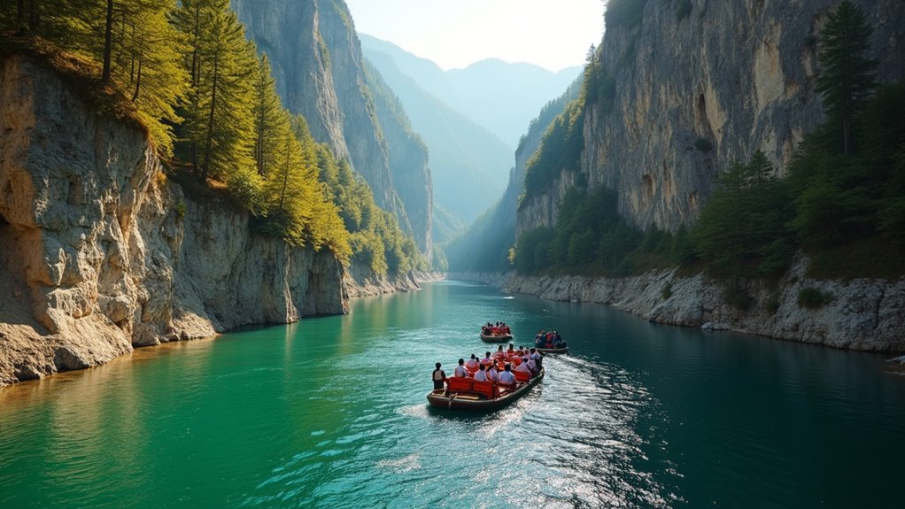 rafting through pieniny gorge