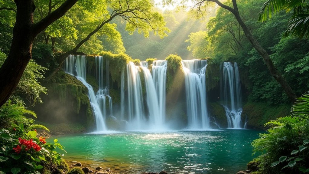 rainforest waterfall trail adventure
