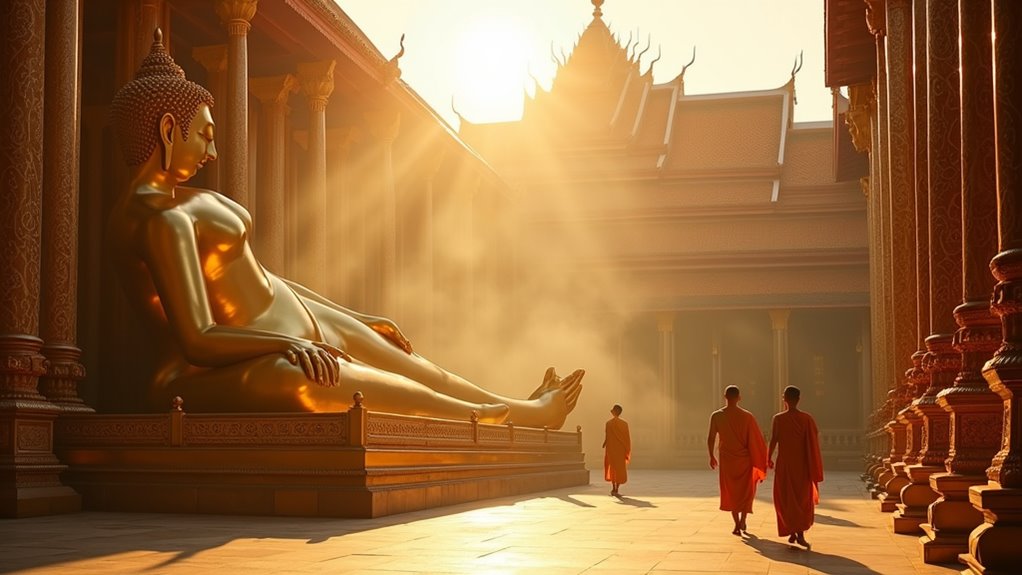 reclining buddha and massage
