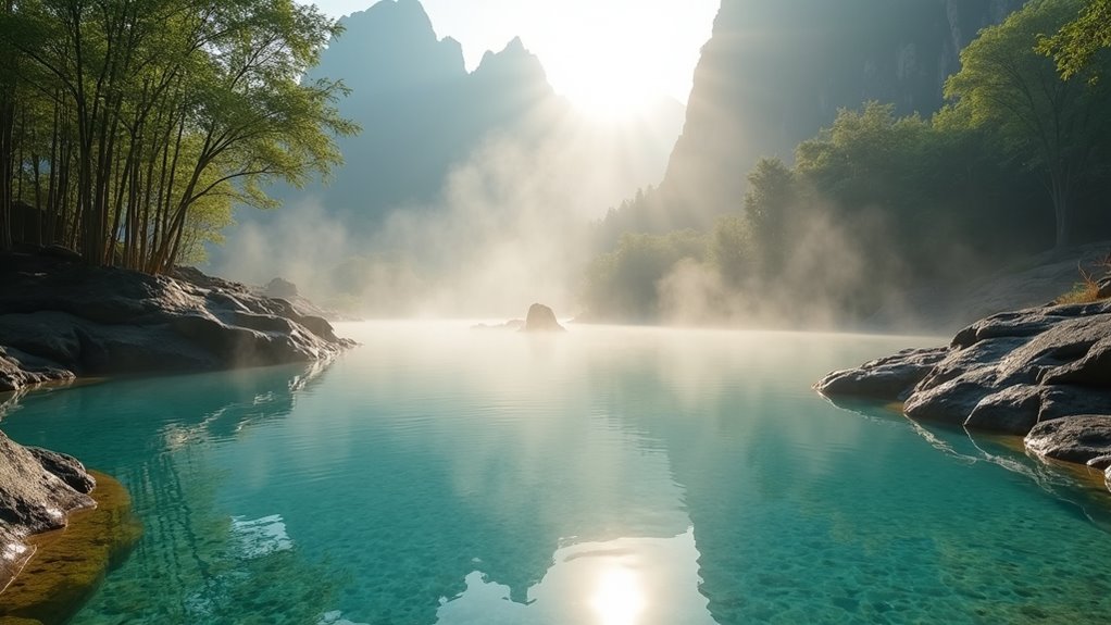 relaxing hot spring soak