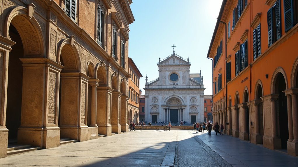 renaissance square with architectural elegance