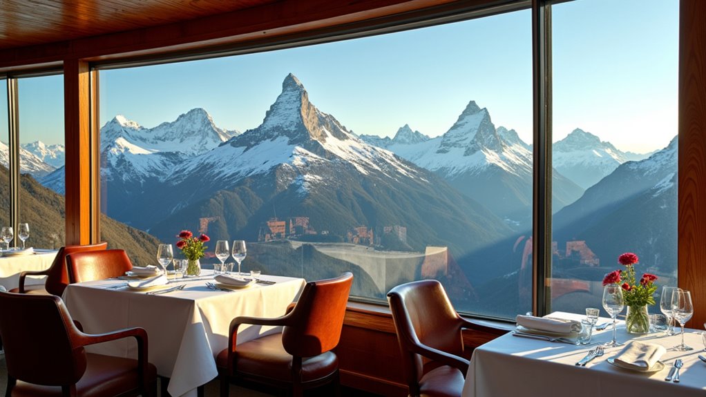 revolving restaurant alpine views