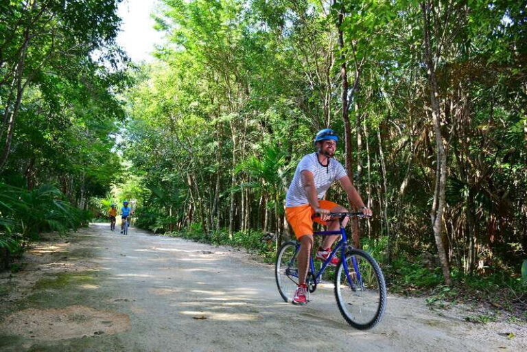 Rio Secreto Nature Reserve: Bicycle, Rappel & Ziplines Tour - Itinerary Breakdown