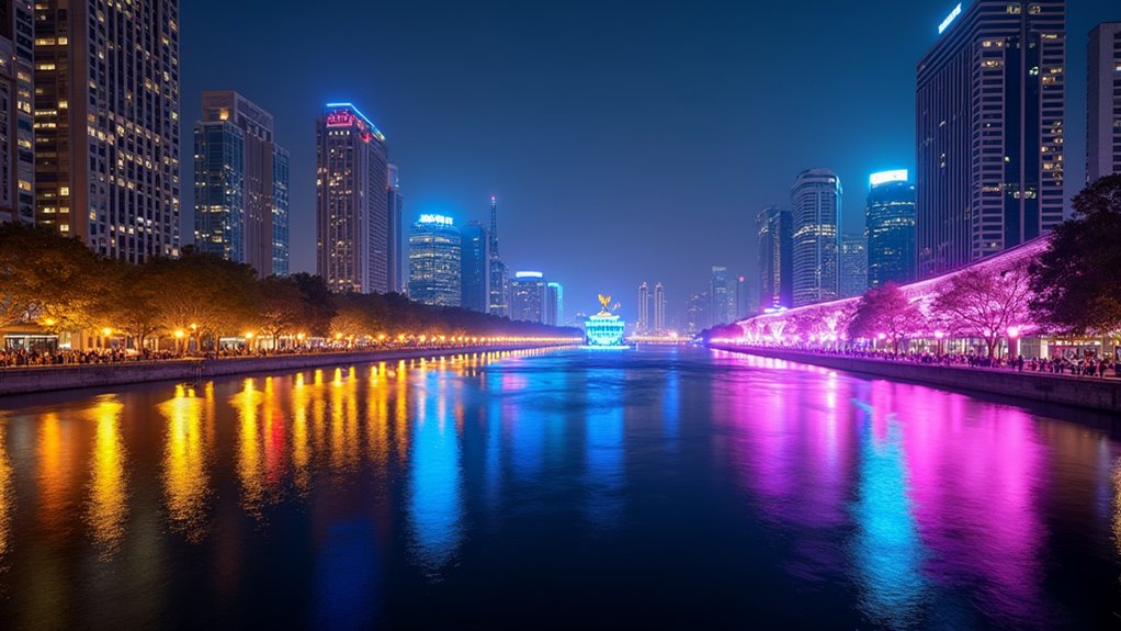 river light show spectacle