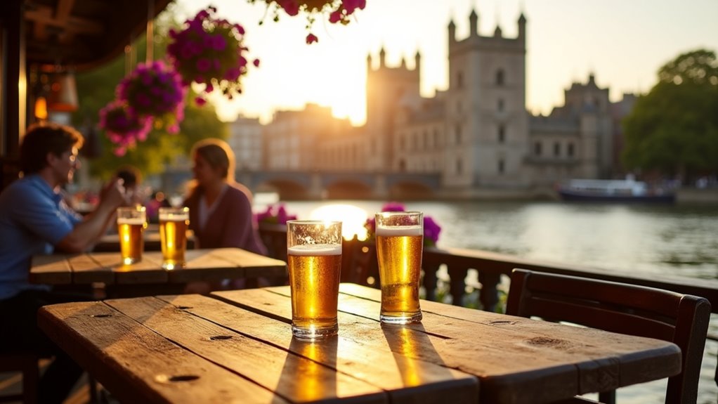 riverside pub with views