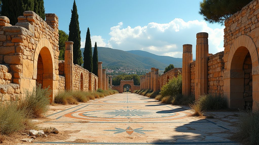 roman ruins mosaics baths