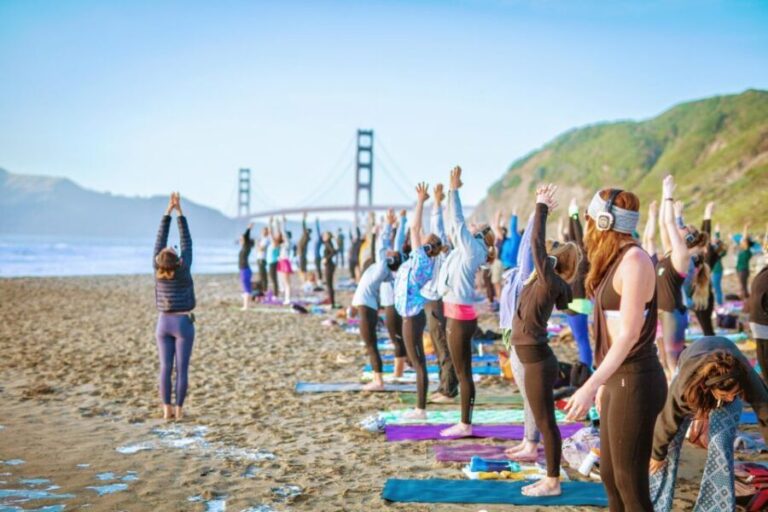 San Francisco: Silent Disco Yoga at Baker Beach - When and What to Expect