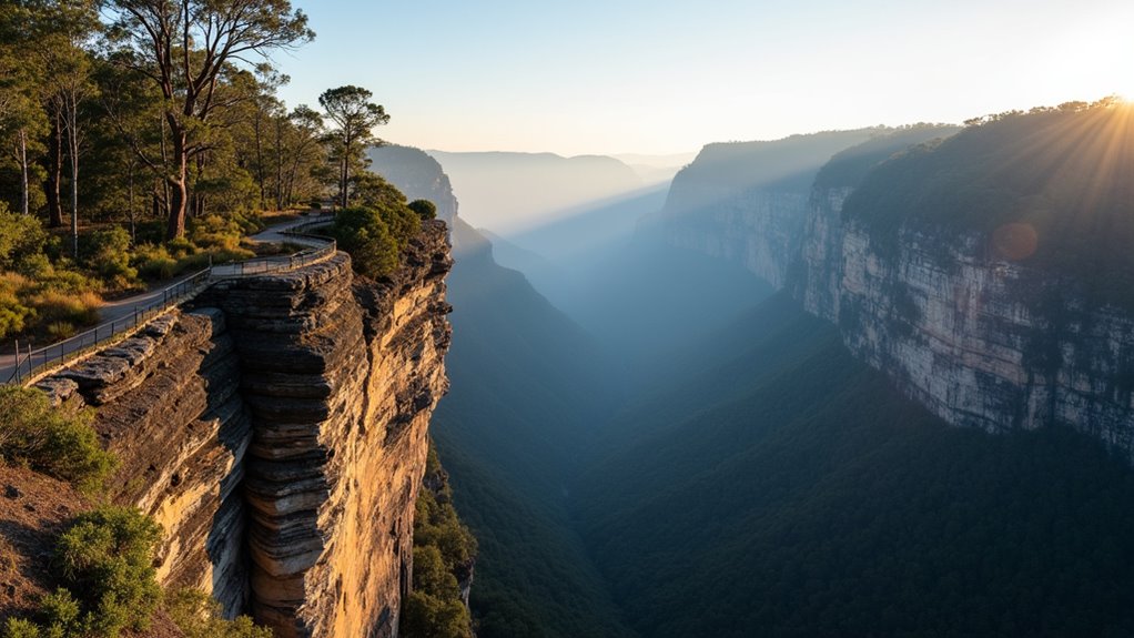 scenic cliff top valley views
