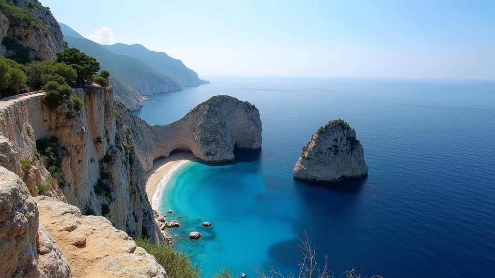 scenic coastal cliff walk