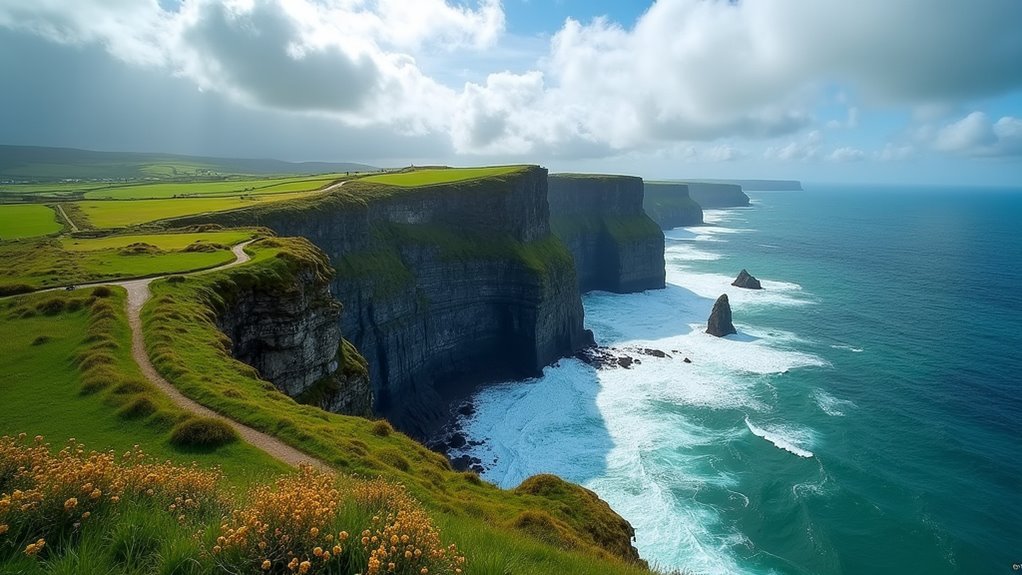 scenic coastal cliff walk