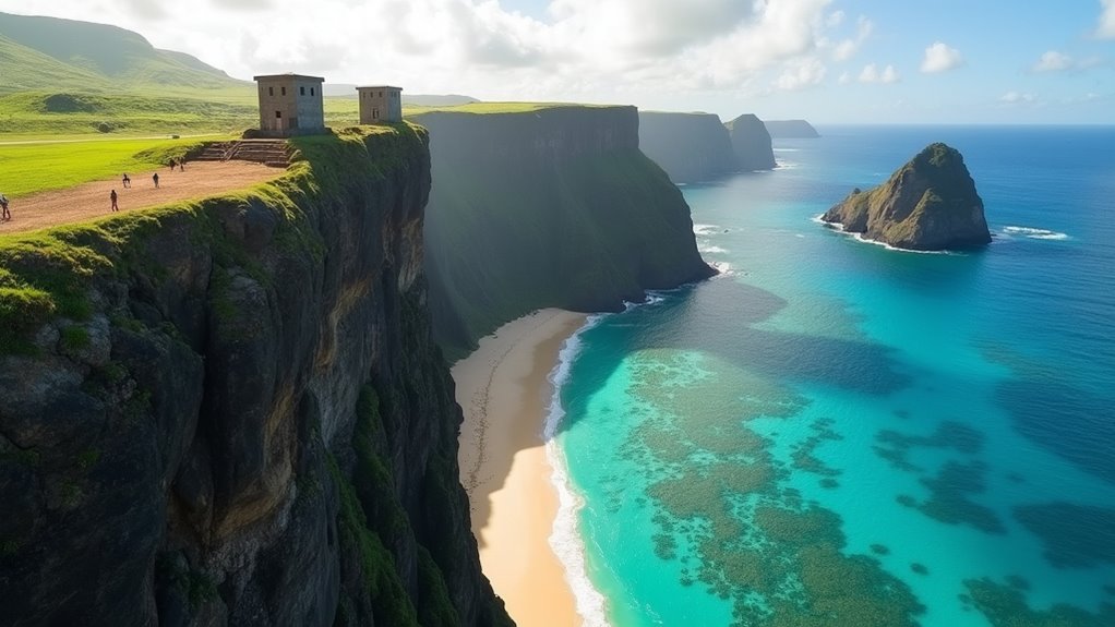 scenic coastal hike with bunkers