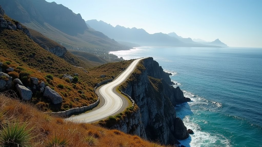 scenic coastal mountain drive