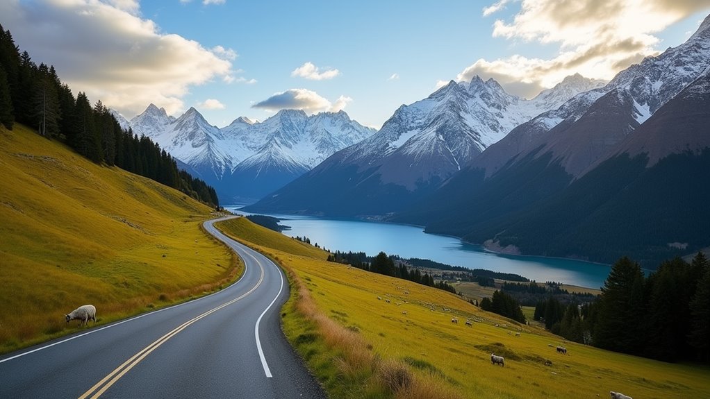 scenic drive with mountain vistas