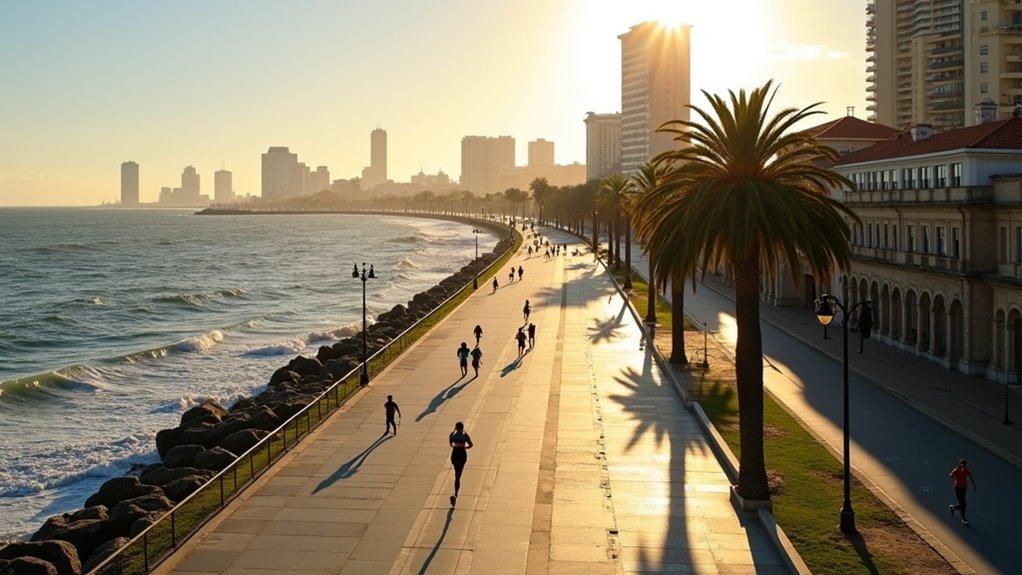 scenic waterfront urban transition
