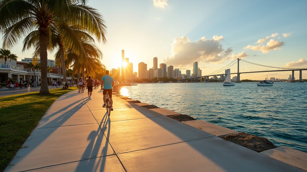 scenic waterfront walking route