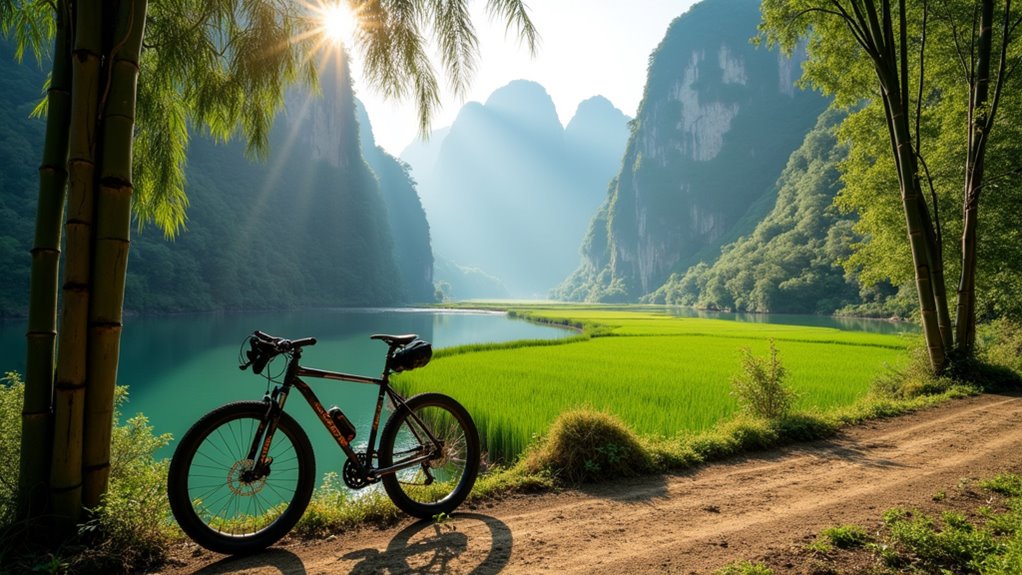 scenic yulong river cycling