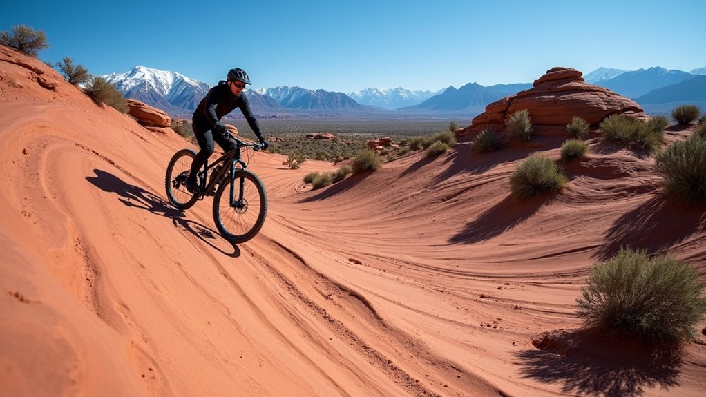 sculpted sandstone mountain biking