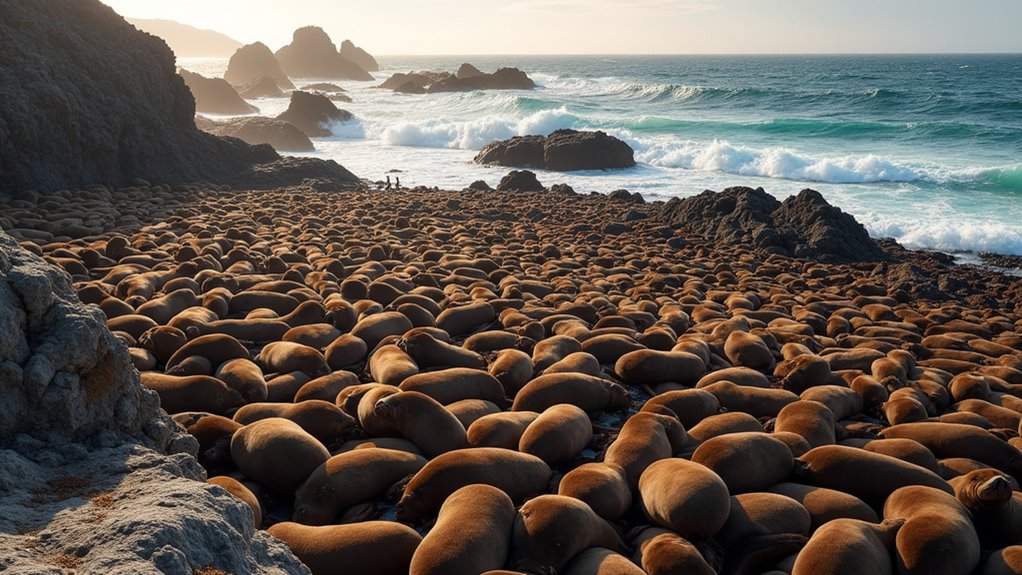 seal colony breeding spectacle