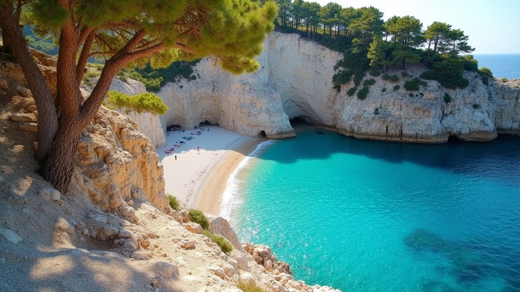 secluded pebble cove swimming