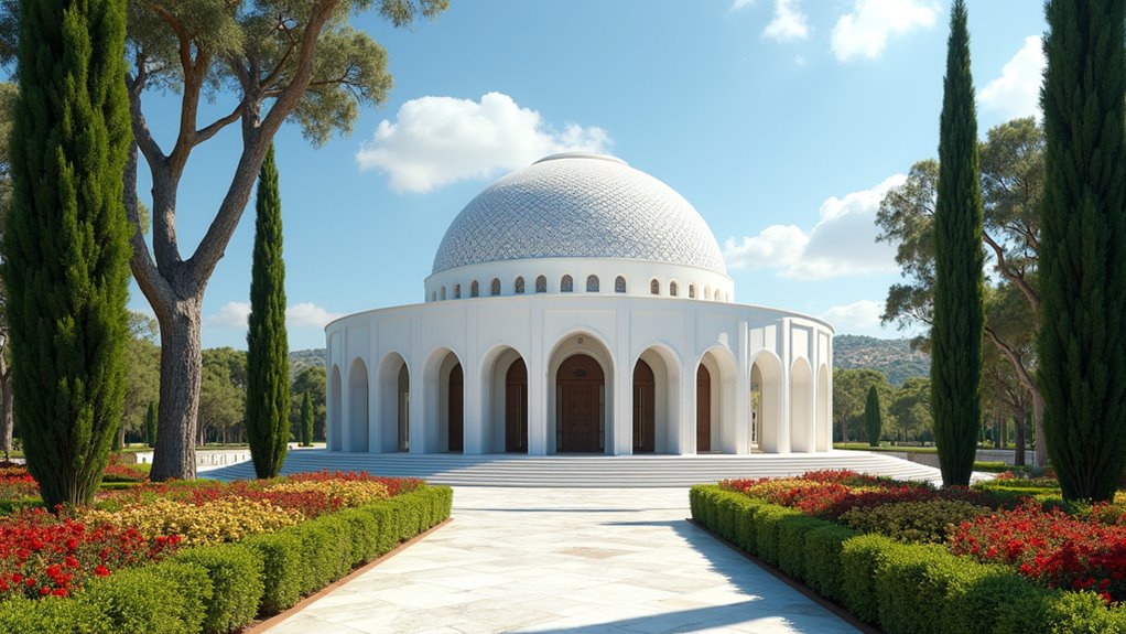 serene baha i temple views