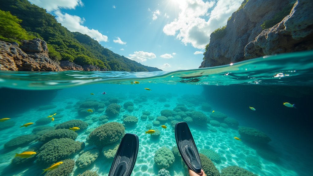 sheltered snorkeling at playa biesanz