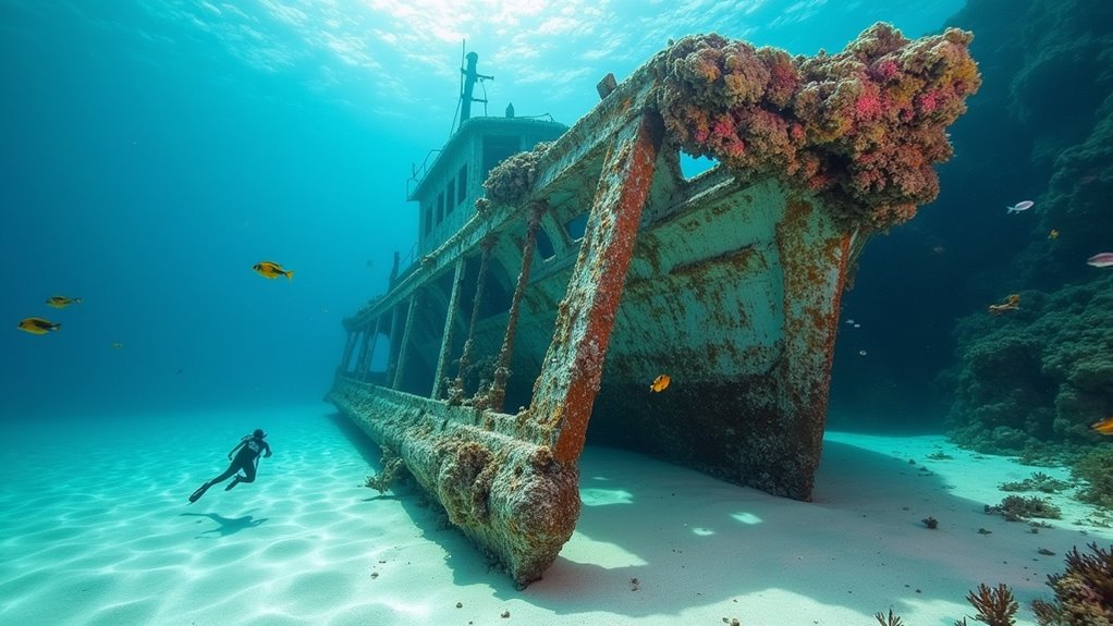shipwreck snorkeling in shallow waters