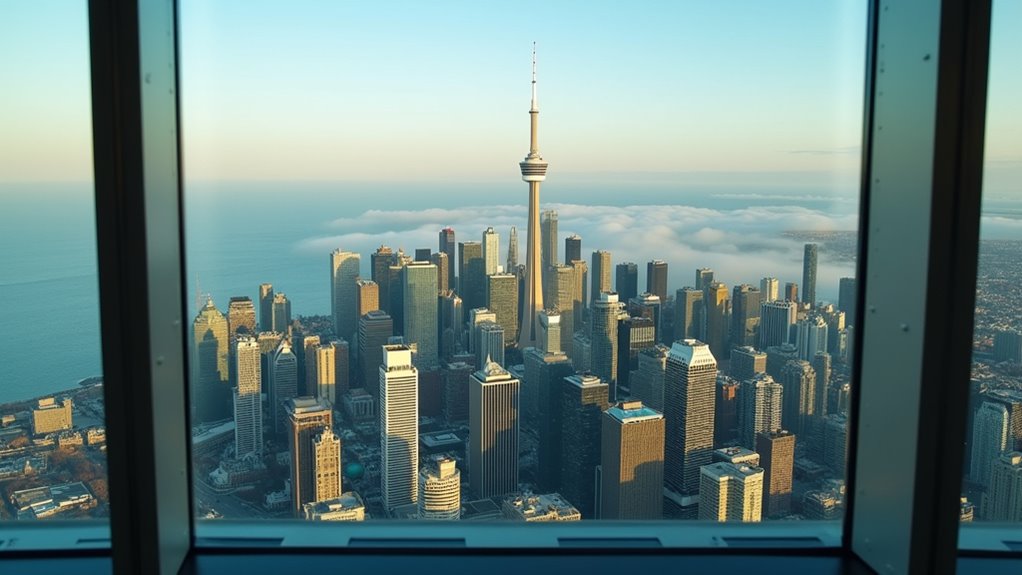 skyline views and glass floor
