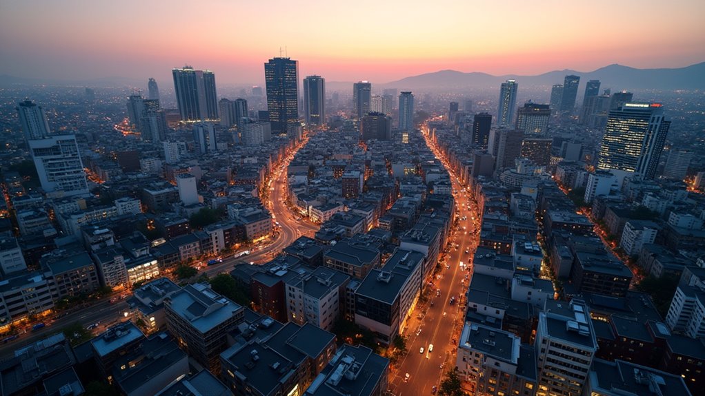 skyline views from above