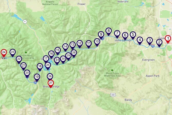 Smartphone Driving Tour b/w Breckenridge & Denver - The App and Navigational Experience