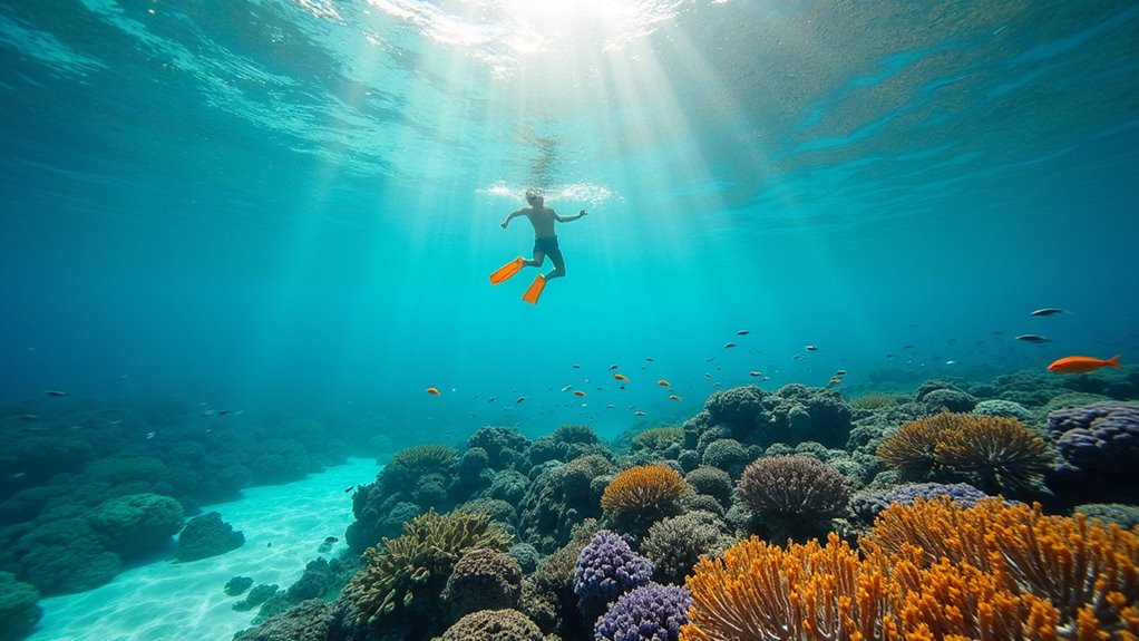 snorkeling at goff s caye