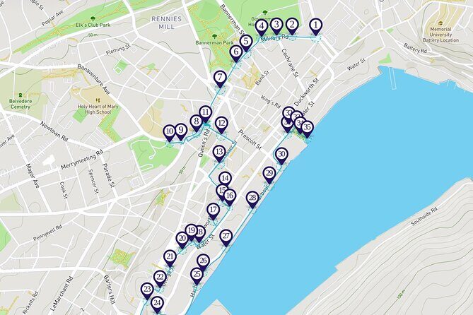 St. John's Audio Walking Tour - Detailed Breakdown of the Itinerary