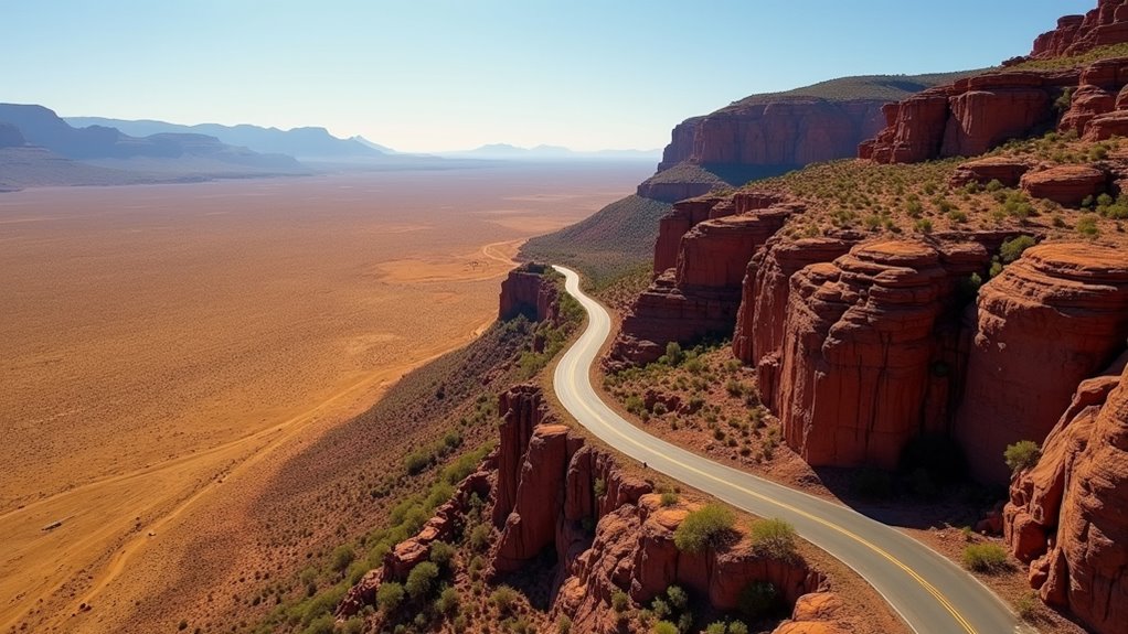 steep desert mountain drive