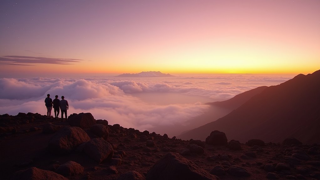 sunrise hike at haleakal