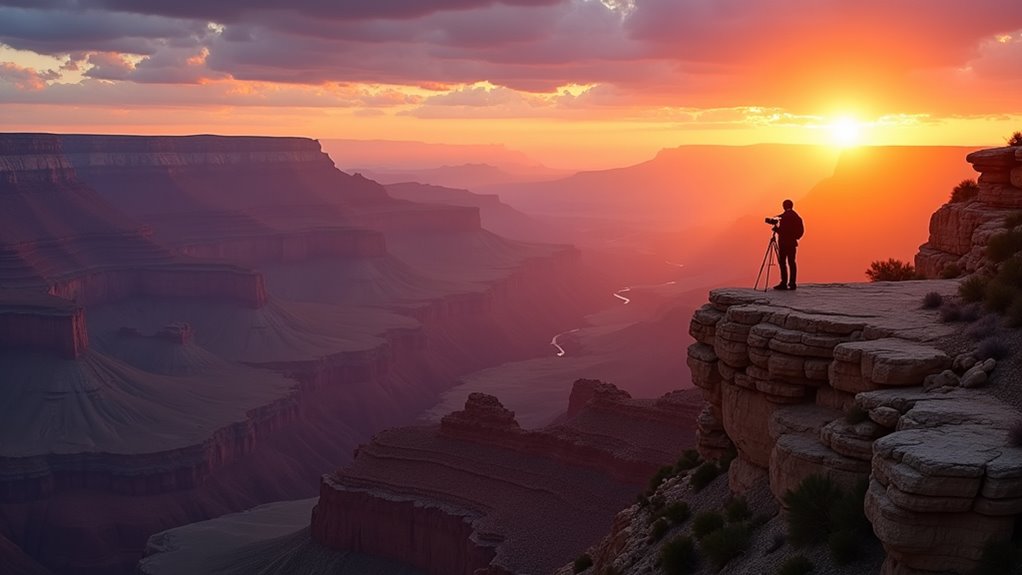 sunrise sunset canyon viewing