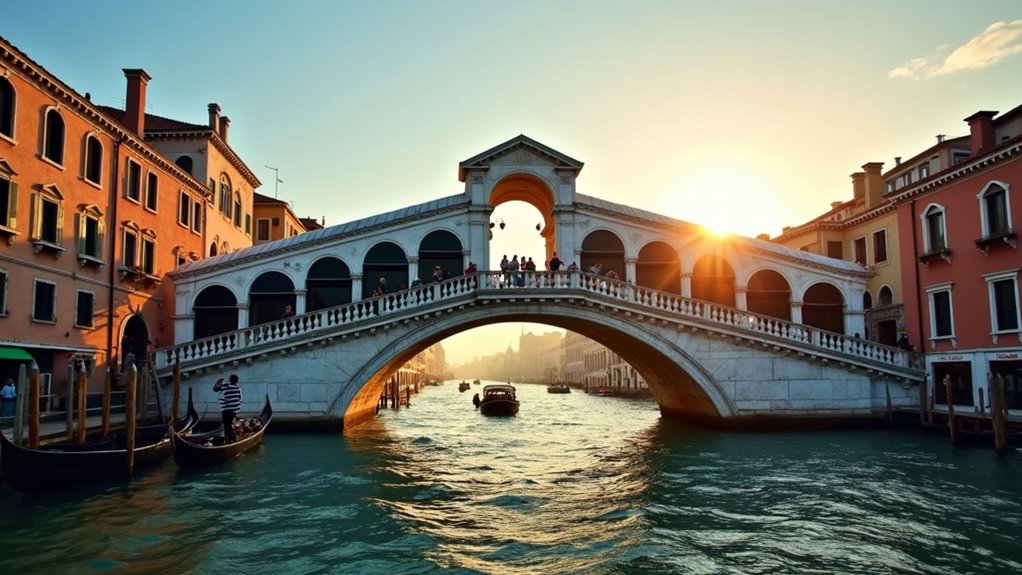 sunrise sunset rialto bridge