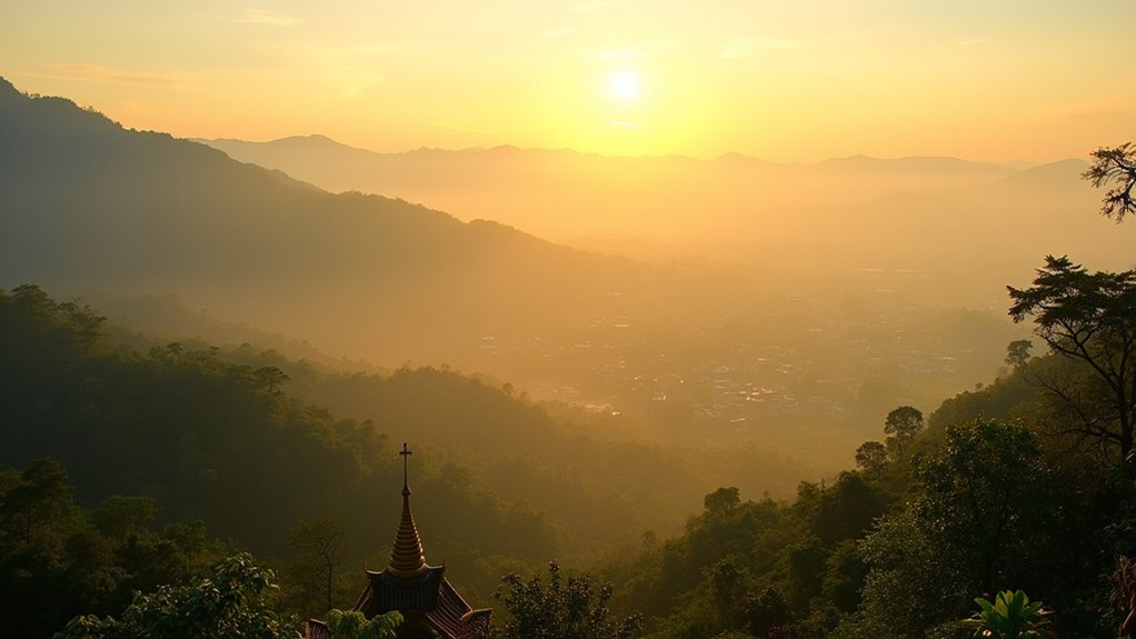 sunrise view from doi suthep
