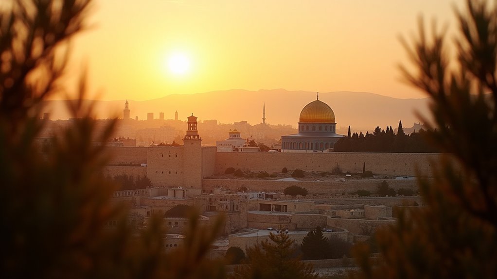sunrise view from mount olives