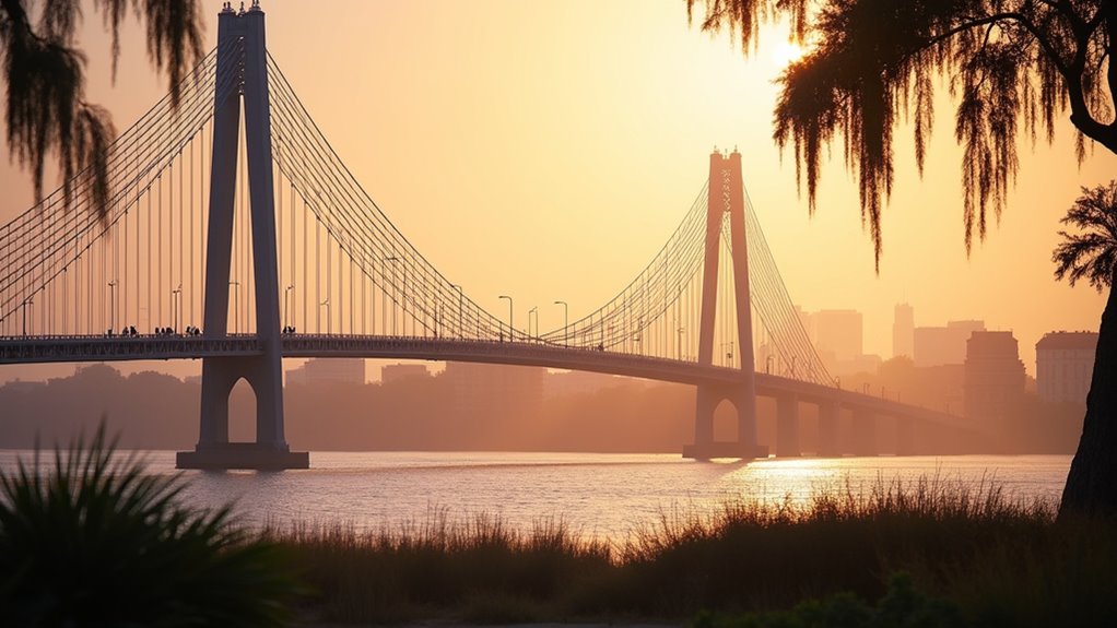 sunrise walk across ravenel bridge