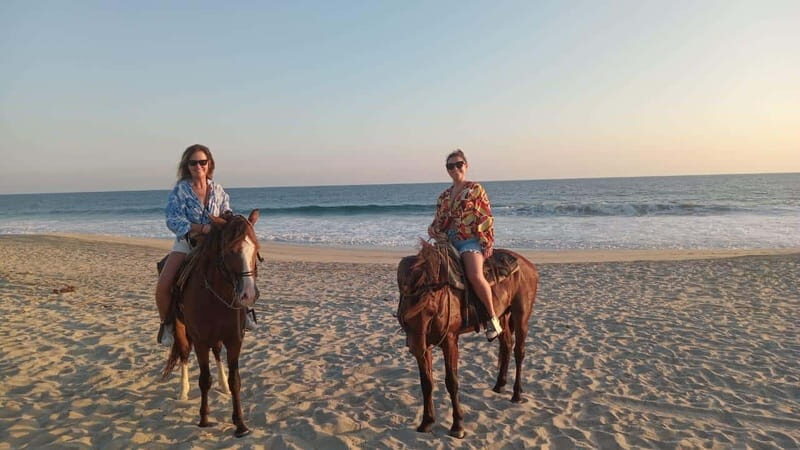 Sunset by Horse on the Beach