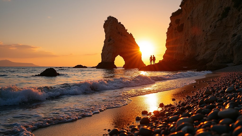 sunset at aphrodite s rock