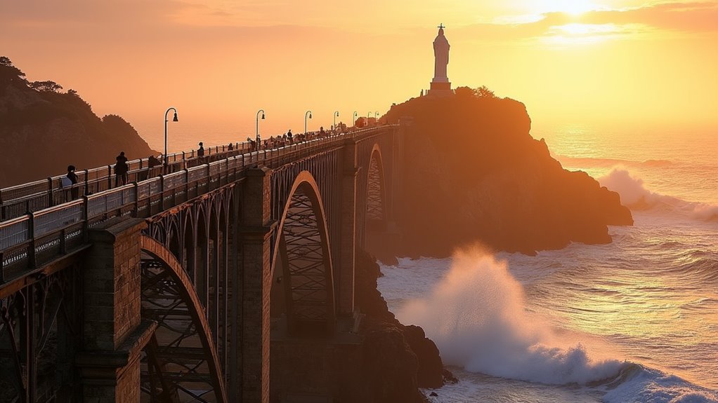 sunset bridge overlook
