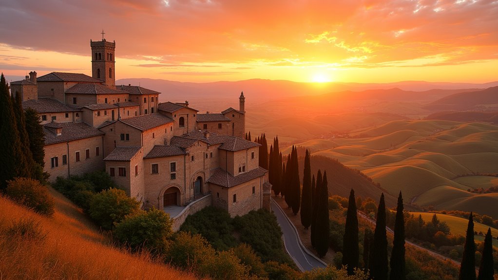 sunset views from hillside viewpoint