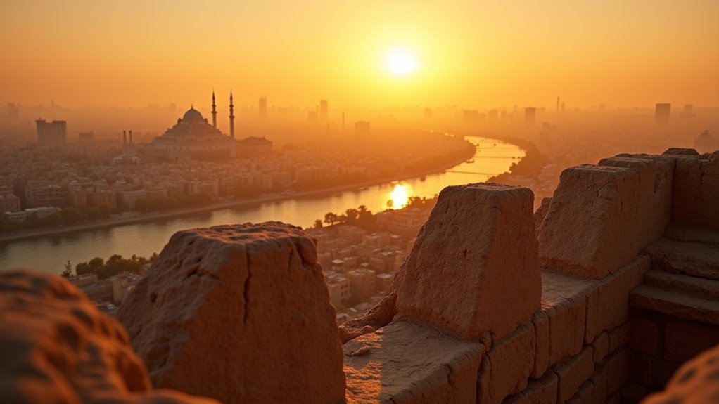 sunset views from saladin fortress