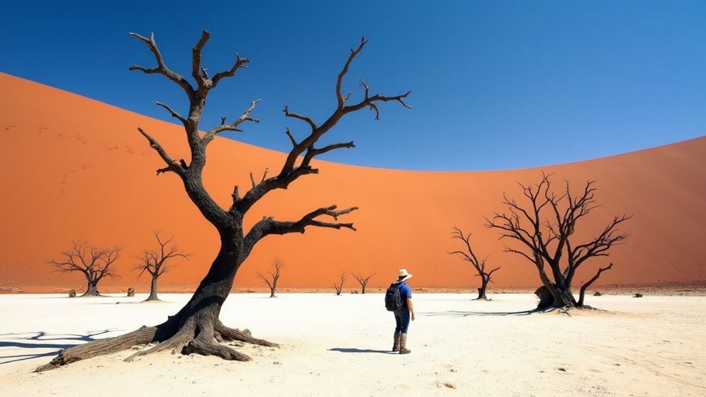 surreal desert petrified trees