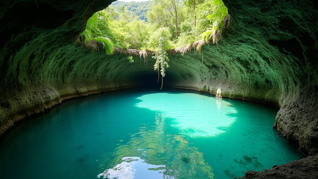 swim in volcanic crater