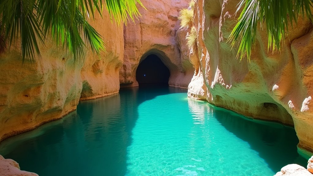 swim through turquoise pools