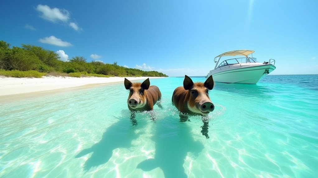 swim with pigs tour