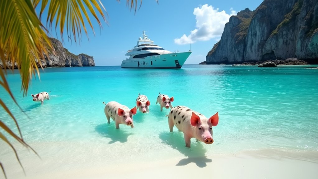 swimming pigs exuma cays